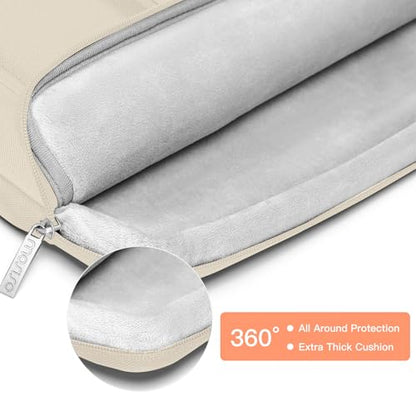 MOSISO 360 Protective Laptop Case 13.3 inch, 13-13.3 inch Laptop Sleeve | Compatible with MacBook Air/Pro 13 / Pro 14, HP Dell ASUS Lenovo,Side Open Bag with 2 Raised&1 Flapover Pockets, Sand - color: Sand, size: 13.3 inch