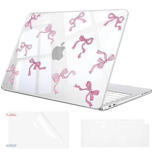 Fintie Case for MacBook Neo 13 Inch with Keyboard Skin & Screen Protector | 2026 A3404, Snap-On Design, Slim Fit, Hard Shell Cover, Crystal Bow - color: Crystal Bow