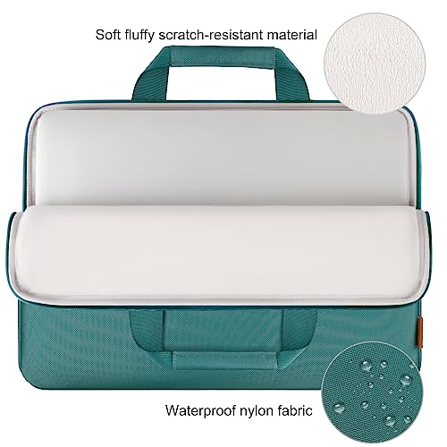 DOMISO 17 inch Laptop Sleeve Protective Case Cover Compatible with 17-17.3 inch HP Dell ASUS Lenovo Chromebook,Waterproof Computer Cases Bag with Handle,Green - color: Green, size: 17-17.3 inch