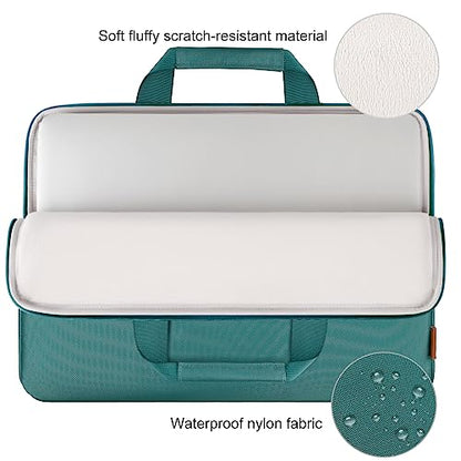 DOMISO 17 inch Laptop Sleeve Protective Case Cover Compatible with 17-17.3 inch HP Dell ASUS Lenovo Chromebook,Waterproof Computer Cases Bag with Handle,Green - color: Green, size: 17-17.3 inch