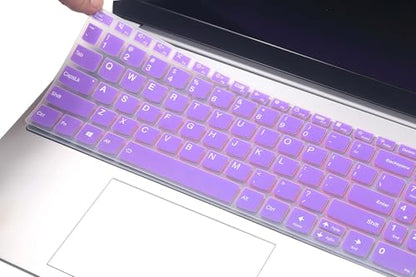 Silicone Keyboard Skin Cover Compatible with Lenovo V15 G5 G4 G3 G2, IdeaPad 1 1i 15.6 15IJL7 15ADA07 15IAU7 15ALC7, IdeaPad 3i 15ITL6 2023, IdeaPad Slim 5 16, IdeaPad Flex 5 5i 16" (Purple) - color: Purple
