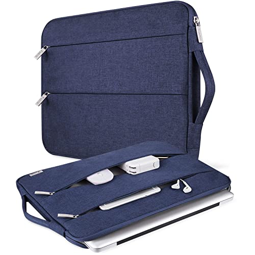 Voova Laptop Sleeve Carrying Case 15.6 16 Inch,Slim Computer Cover Bag Compatible with MacBook Pro 15/16, Dell xps 15,15-16 Inch HP Dell Asus Acer Laptop, Blue - color: Blue, size: 15.6-16 Inch