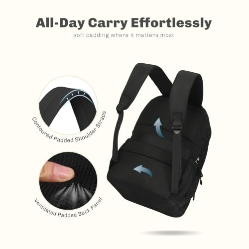 College Laptop Backpack 16 Inches Quilted Travel Backpack for Women Lightweight Puffer Casual Daypack 28L Classic Black - color: Classic Black