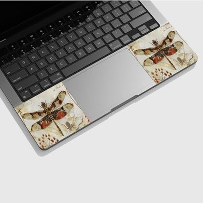 Universal Laptop Skin Sticker with 2 Wrist Pad Skins, Waterproof Scratch Resistant Vinyl Laptop Cover Decal, Cut to Fit for 11–15.6 Inch MacBook HP Dell Lenovo, Dragonfly - color: Dragonfly