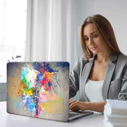 Funut Compatible with MacBook Air 13 inch Case 2022 2021 2020 2019 2018 A2337 M1 A2179 A1932 Touch ID,MacBook Air M1 Cover Protective Plastic Hard Shell Case + Keyboard Cover,11Creative Lamp - color: Creative Lamp, size: Mac Air 13" 2018-2022(A1932/A2179/