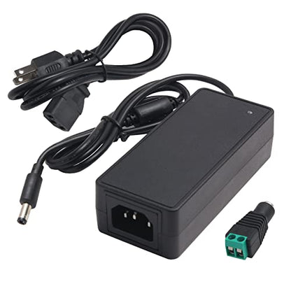 24V 2A 48W Universal AC DC Power Supply Adapter with 5.5x2.5mm Plugs | 100-240V 50-60Hz input, 5.5x2.5mm plug(Compatible 5.5x2.1mm), for LED strips & CCTV cameras