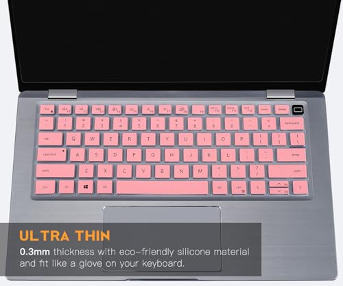 Keyboard Cover for Dell Latitude 3440 3450 7450 7440 7430 7420 7410 5420 5430 5431 5440 5450 14, Dell Latitude 9000 9510 9520 7520 15.6 & Dell Latitude 9420 9430 14 Keyboard Protector Skin, Pink - color: Pink