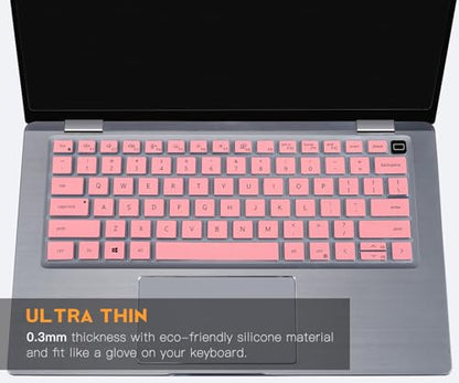 Keyboard Cover for Dell Latitude 3440 3450 7450 7440 7430 7420 7410 5420 5430 5431 5440 5450 14, Dell Latitude 9000 9510 9520 7520 15.6 & Dell Latitude 9420 9430 14 Keyboard Protector Skin, Pink - color: Pink