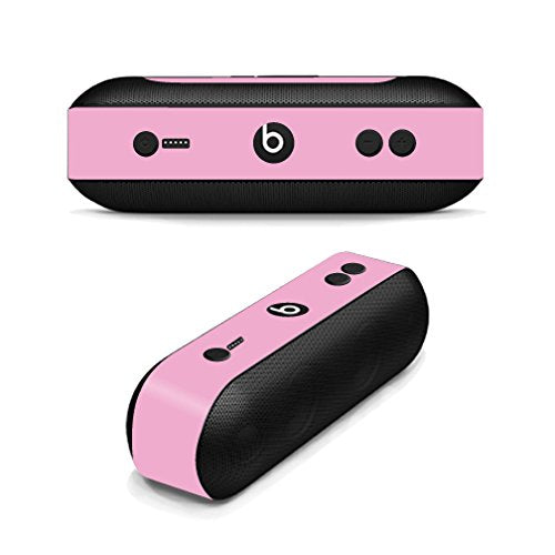 MightySkins Skin Compatible with Beats by Dr. Dre Pill Plus - Solid Pink | Protective, Durable, and Unique Vinyl Decal Wrap Cover | Easy to Apply, Remove, and Change Styles | Made in The USA - color: Pink