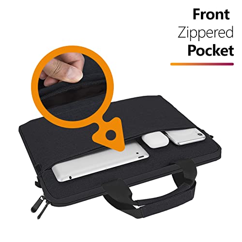 14-15 Inch Laptop Sleeve Case Shoulder Bag with Handle, Black | Compatible with for 14 Inch MacBook Pro/Max, 15 Inch MacBook, 14-15 Inch Laptop Computer, Laptop Carrying Bag Briefcase - color: Black, size: 14/15 Inch