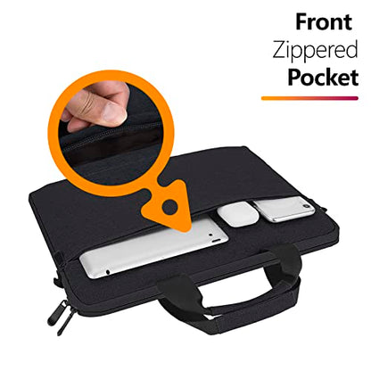 14-15 Inch Laptop Sleeve Case Shoulder Bag with Handle, Black | Compatible with for 14 Inch MacBook Pro/Max, 15 Inch MacBook, 14-15 Inch Laptop Computer, Laptop Carrying Bag Briefcase - color: Black, size: 14/15 Inch
