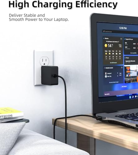 Dexpt 65W Laptop Charger Replacement for ASUS ZenBook VivoBook Chromebook | Round Tip Connector, 7.5ft Cable, Supports 45W 33W Notebook Power Adapter and Selected Laptop Models