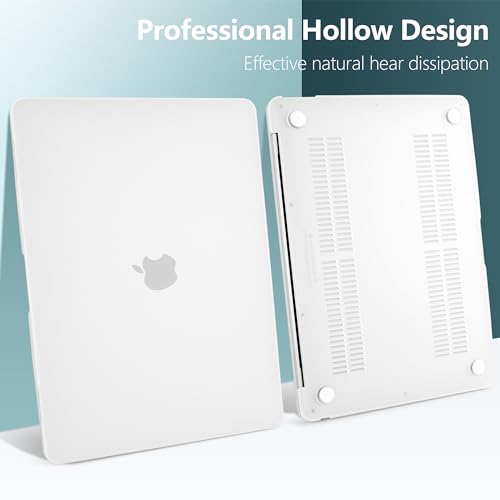 DONGKE Compatible with MacBook Air 13 inch Case 2021 2020 2019 2018 Release Model: M1 A2337 A2179 A1932, Matte Hard Case Cover for MacBook Air 13 inch with Retina Display Fits Touch ID - Transparent - color: Transparent