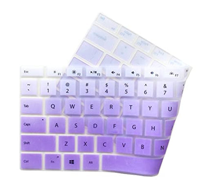 Silicone Keyboard Protective Skin Cover Compatible with 2019 Microsoft Surface Pro 7, 2016-2018 Surface Pro 4 / Pro 5 / Pro 6 (Purple Ombre) - color: Purple Ombre 3, size: Compatible with Surface Pro 4 5 6 7