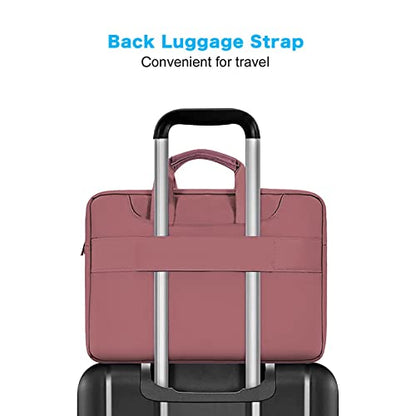 MOSISO 360 Protective Laptop Bag 15.6 inch, 15-16 inch Computer Bag | Compatible with MacBook Air 15 inch/Pro 16 inch, HP,Dell,Lenovo,Asus, Laptop Carrying Case with Strap&Handl, Dusty Rose - color: Dusty Rose, size: 16 inch