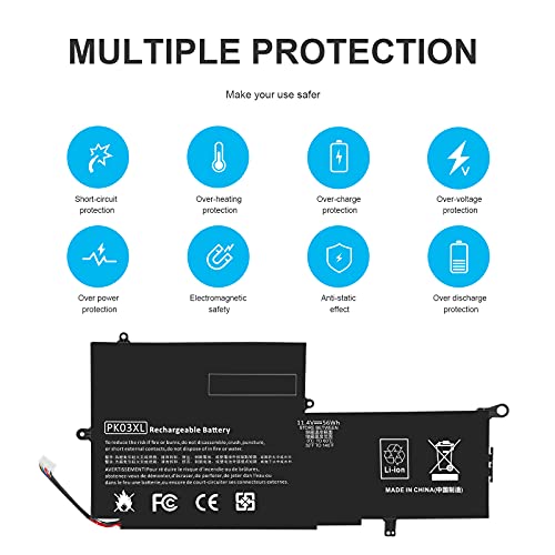 Fancy Buying PK03XL Laptop Battery Replacement for HP Spectre Pro X360 G1 G2 Spectre 13-4000 13-4100 13-4200 13-4000nf 13-4006tu 13-4103dx 13-4003dx Laptop 789116-005 788237-2C1 HSTNN-DB6S TPN-Q157 - size: 10.94*5.31*0.16inch PK03XL
