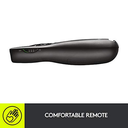 Logitech Wireless Presenter R400, USB-A PowerPoint Clicker with Laser Pointer, Wireless Presentation Clicker Remote - color: Red Laser, style: 5 buttons