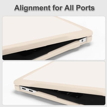 MOSISO Compatible with MacBook Air 13 inch Case M1 2018-2021, Starlight Clear - color: Starlight