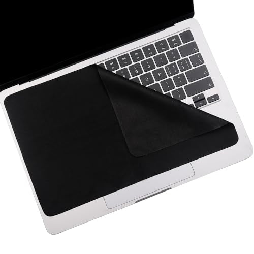 MUBUY MacBook Accessories, Microfiber Cleaning Cloth for Mac Book Neo 13"/MacBook Pro 13" 14"/MacBook Air 13" Screens and Keyboards Fingerprint Protection,1 Pack-MacBook Keyboard Protector Cover - color: Black（1 Pack）, size: 11.4" x 7.7"