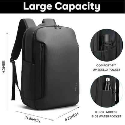 BANGE Business Smart Backpack for Men and Women，can holds 15.6 Inches Laptop Backpack, Waterproof Commute Work Travel Backpack, Flight Carry-On (black) - color: Black