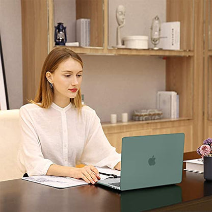 MOSISO Compatible with MacBook Pro 13 inch Case M2 M1 2026 2025 2024-2016 | A2338 A2251 A2289 A2159 A1989 A1708 A1706, Plastic Hard Shell&Keyboard Cover&Screen Film&Storage Bag, Midnight Green - color: Midnight Green