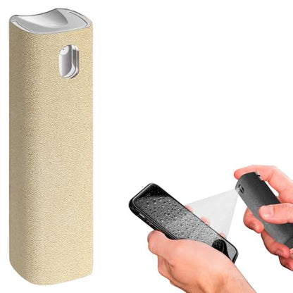 IO CLEAN Mini Screen Cleaner Spray – Finger Proof Screen Cleaner for Smartphones, iPads, MacBooks, Laptops, Car Screens, Touchscreens – 3in1 Mist Cleaner, Microfiber Cloth and Protective Cover (Cream) - color: Cream