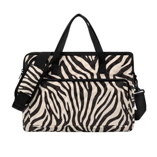 Laptop Sleeve, Laptop Cover with Adjustable Strap Computer Bag Tablet Notebook Sleeves Handbag Messenger Briefcase - color: Zebra Stripe