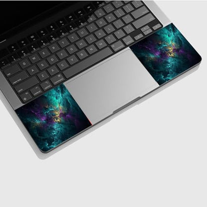 Universal Laptop Skin Sticker with 2 Wrist Pad Skins, Waterproof Scratch Resistant Vinyl Laptop Cover Decal, Cut to Fit for 11–15.6 Inch MacBook HP Dell Lenovo, Galaxy Clouds - color: Galaxy Clouds