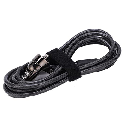Laptop Cable Lock, Combination Steel Security Cord | Anti Theft Adjustable Strap, Notebooks Projectors Compatible, Office Travel Safe, Physical Deterrent, Hardware Attachment