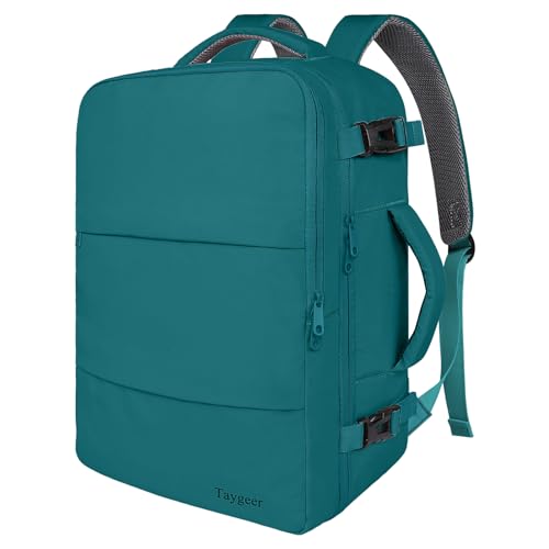 Taygeer Laptop Backpack, Carry On Backpack with 17.3inch Laptop Compartment | Airline Approved TSA Friendly Backpacks for Nursing Doctor Business Travel, Travel Daypack for Work Essentials, Peacock Blue - color: Peacockblue, size: X-Large