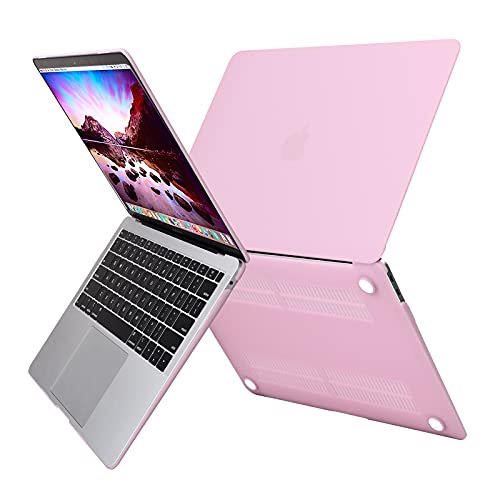 MOSISO Compatible with MacBook Air 13 inch Case M1 2021 2020 2019 2018 Release A2337 A2179 A1932 Touch ID, Plastic Hard Shell Cover&Keyboard Cover for MacBook Air 13.3 inch Case M1, Clear Pink - color: Clear Pink