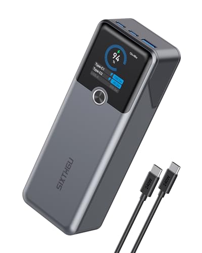 SIXTHGU Laptop Power Bank, 20,000mAh 3-Port Portable Charger with 140W Max Output, PD 3.0 Fast Charging, Flight-Approved for Travel, for MacBook, iPhone 17/16 Series