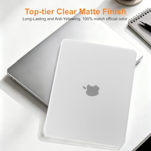 Matte Finish Case for MacBook Neo 13 inch 2026 Model A3404, Matte Clear | Exact Fit Scratches & Fingerprints Resistant, Ultra-Thin Matte Frosted Protective Hard Shell Mac Neo Case and Keyboard Cover - color: Matte Clear