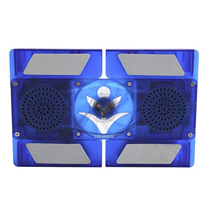 DR - 2009 Laptop Cooling Pad, Foldable USB Notebook Cooler with Dual LED Fans & Stereo Speakers, Portable Laptop Cooling Fan for Gaming, Work, and Streaming