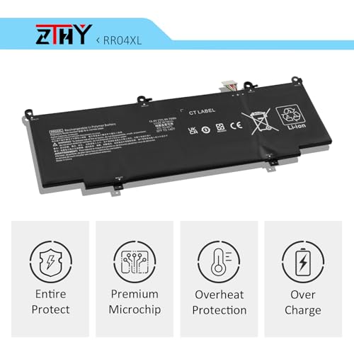 RR04XL L60373-005 Laptop Battery Replacement for HP Spectre X360 13-AW0000 | 13T-AW000 13-AW0xxx 13-aw0013dx 13-aw0023dx 13-aw2003dx 13T-AW0xxx 13T-AW100 13T-AW200 13-AW2028UR AW0113NA RR04060XL 60.76Wh - size: 10.24*4.02*0.2 inch RR04XL