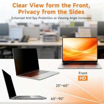Magnetic Privacy Screen for MacBook Air 15 Inch (2023-2026, M2, M3, M4, M5) | Removable Reduce Eye Strain Laptop Privacy Screen Shield and Anti Scratch Protector for Mac 15.3in - size: for MacBook Air 15 Inch