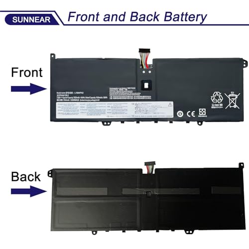 L19M4PH2 L19C4PH2 Battery for Lenovo Ideapad Yoga 9i 9-14ITL5 82BG | 7.68V 60Wh; Battery Replacement for Lenovo Ideapad Yoga 9i 2-in-1 9-14ITL5-82BG001AUK 82BG00DRUE; 5B10Z33896 SB10Z33898 - size: 13.43*5.63*1.18 inches L19M4PH2