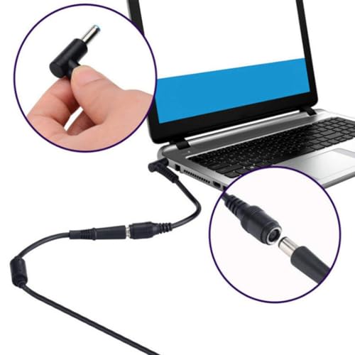 90 Degree Laptop Charger Converter Cable, 7.4x5.0mm Female to 4.5x3.0mm Male Tip, Portable Adapter for Home, Travel and Work