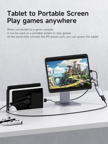 Hagibis USB3.0 Video Capture Card with 100W PD HDMI to USB/USB C 1080P HD 60fps Live and Record Video Audio Game MS2130 for Quest 3 2 Pro VR Switch2 PS4/5 Live Broadcast, Gaming, Streaming (UHC07P)