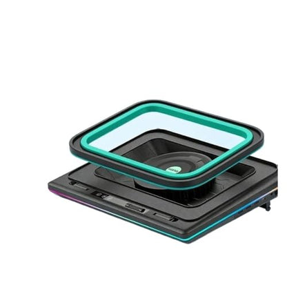 Colorful LED Laptop Stand with Strong Fan and Comfortable for Computers(White) - color: White