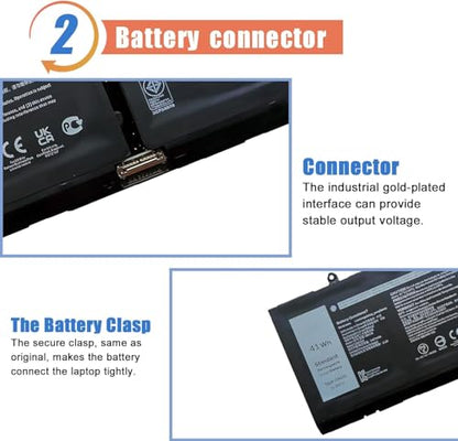 ASODI G91J0 41Wh Laptop Battery for Dell Inspiron 3520 3530 3510 3511 3515 5320 5330 5410 5415 5518 5430 5435 7415 7420 2-in-1 Latitude 3420 3320 3330 3520Vostro 5620 5625 Series 11.25V - size: 10.71*4.72*1.26 inches G91J0