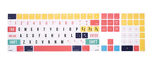 HRH Creative Big Font Silicone Keyboard Cover Keypad Skin for Magic Keyboard with Numeric Keypad A1843 MQ052LL/A Released in 2017/2018 (US Layout) - color: Z-Creative Big font
