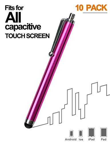 Stylus Pens for Touch Screens, LIBERRWAY Stylus Pen 10 Pack of Pink Purple Black Green Silver Stylus Universal Touch Screen Capacitive Stylus Compatible with Kindle ipad iPhone Samsung (40 Pack) - style: 40 Pack