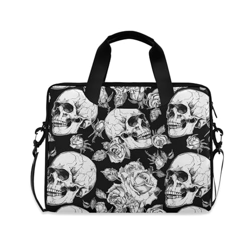 MNSRUU Laptop Bag for 15.6 inch Black Gothic Bats - color: Skull A10809