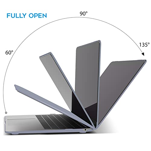 IBENZER Compatible with New MacBook Air 13 inch Case 2022 2021 2020 M1 A2337 A2179 A1932, Plastic Hard Shell Case with Keyboard Cover for Mac Retina Display with Touch ID, Lavender Gray, AT13LVGY+1 - color: Lavender Gray