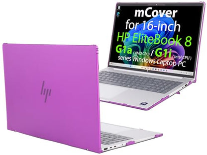 mCover Case Only Compatible for 2025～2026 16" HP EliteBook 8 G1a (AMD) | G1i (Intel) 16 inch Windows Notebook AI PC (Not for Other HP Models)- Purple - color: Purple