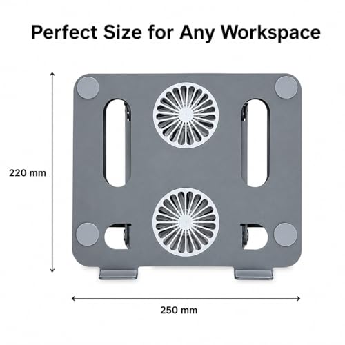 Adjustable Laptop Stand for Desk,Office and Home Foldable Laptop Riser Holder with Cooling Fan