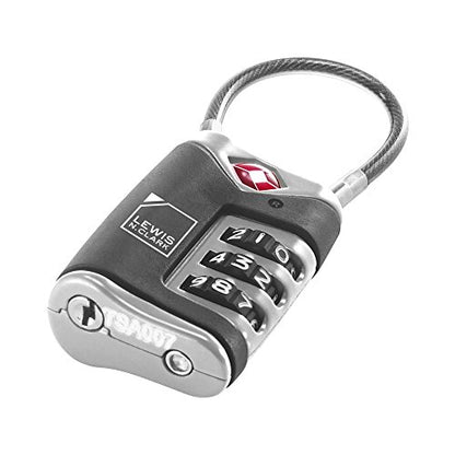 4014648 Lewis N Clark Travel Sentry Cable Lock 2 Pack Black - color: Black, size: 2 Pack