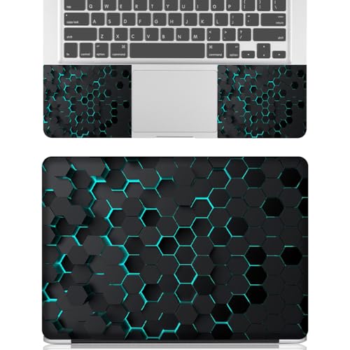 12.1-15.6 Inch Laptop Skin Decal, Universal Reusable Vinyl Laptop Cover Sticker, Waterproof Art Decal Protector in Black Honeycomb - color: Black Honeycomb