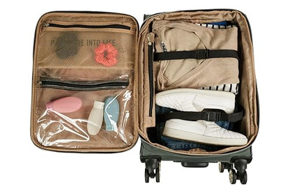 Kenneth Cole REACTION Chelsea Chevron Quilted Luggage, Olive, 20-Inch Carry On - color: Olive, size: 20-Inch Carry On